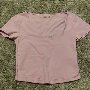 Abercrombie Seamless Scoop Neck Crop Tee
